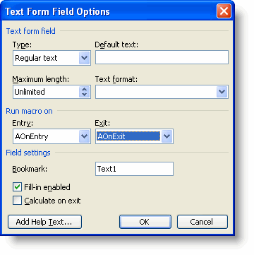 form fields in word 2010