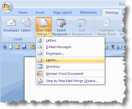 how to mail merge labels from excel to word office 2010