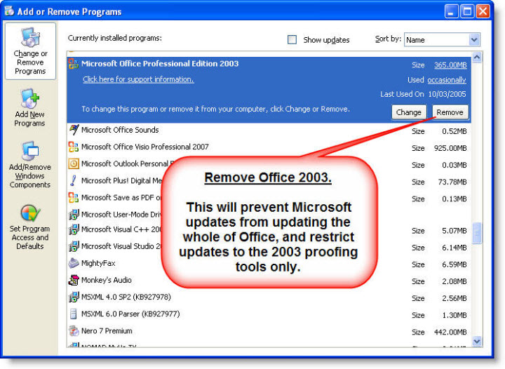 microsoft office 2003 proofing tools crack