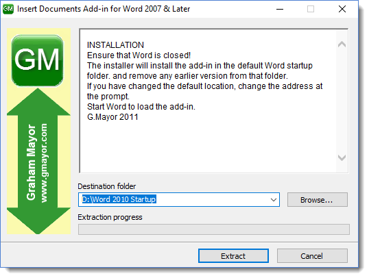 insert a selection of documents word 2010 templates and add ins