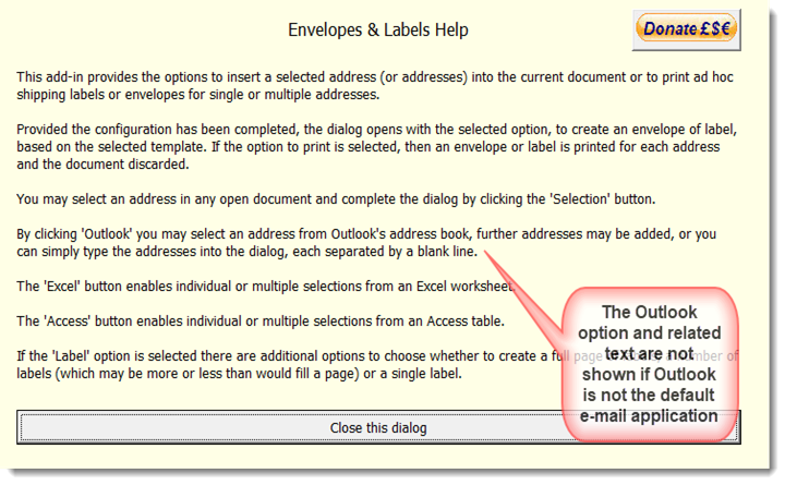 Create envelope labels in word